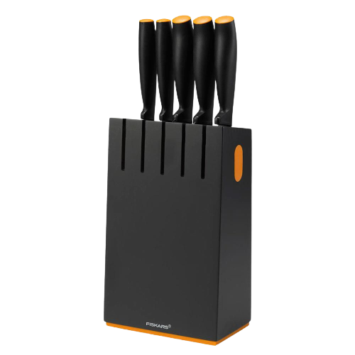 nóż kuchenny  Fiskars Functional Form Zestaw Noży W Czarnym Bloku 5szt 